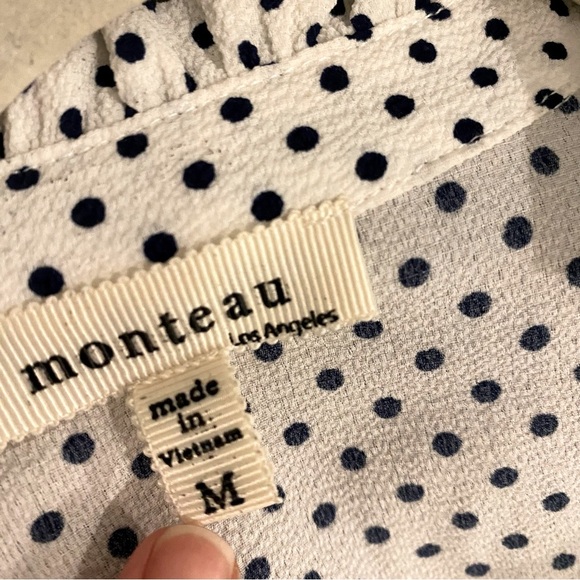 Monteau white & black polka dot blouse - Picture 4 of 4